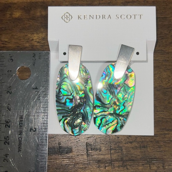 Kendra Scott Abalone Shell Silver Earrings - Picture 5 of 5